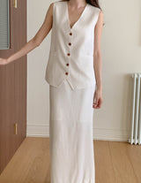 SANNA NY SIREN VEST IVORY