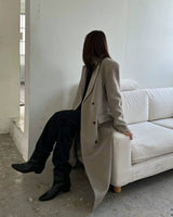 GRACE WOOL OVERCOAT GREY BEIGE