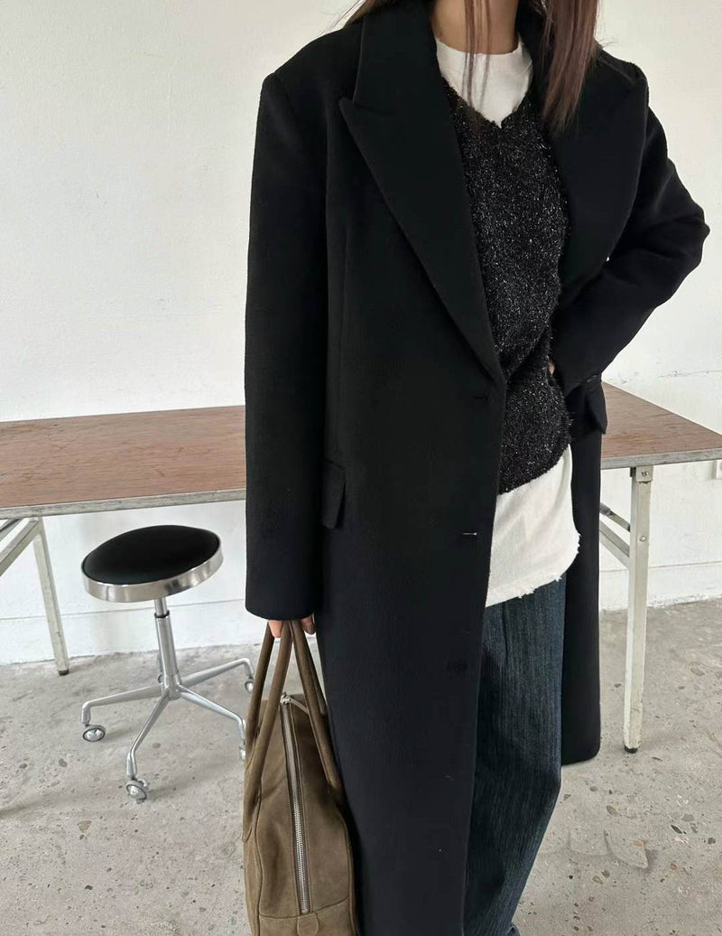 GRACE WOOL OVERCOAT BLACK