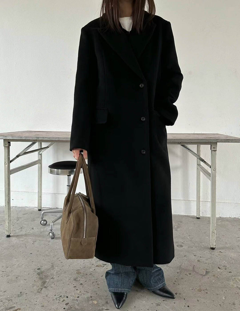 GRACE WOOL OVERCOAT BLACK