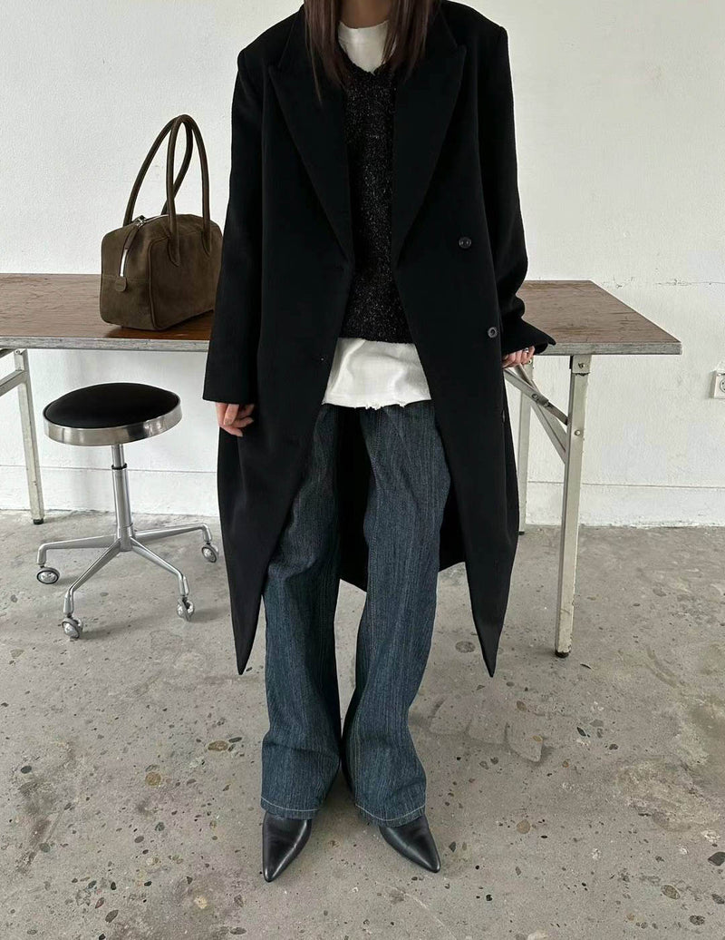 GRACE WOOL OVERCOAT BLACK