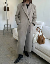 GRACE WOOL OVERCOAT GREY BEIGE