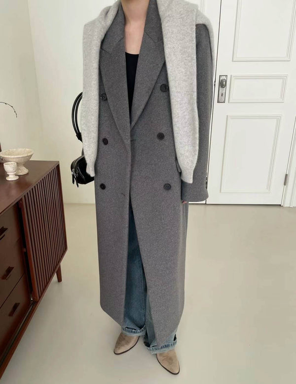 FELICIA WOOL OVERCOAT GREY