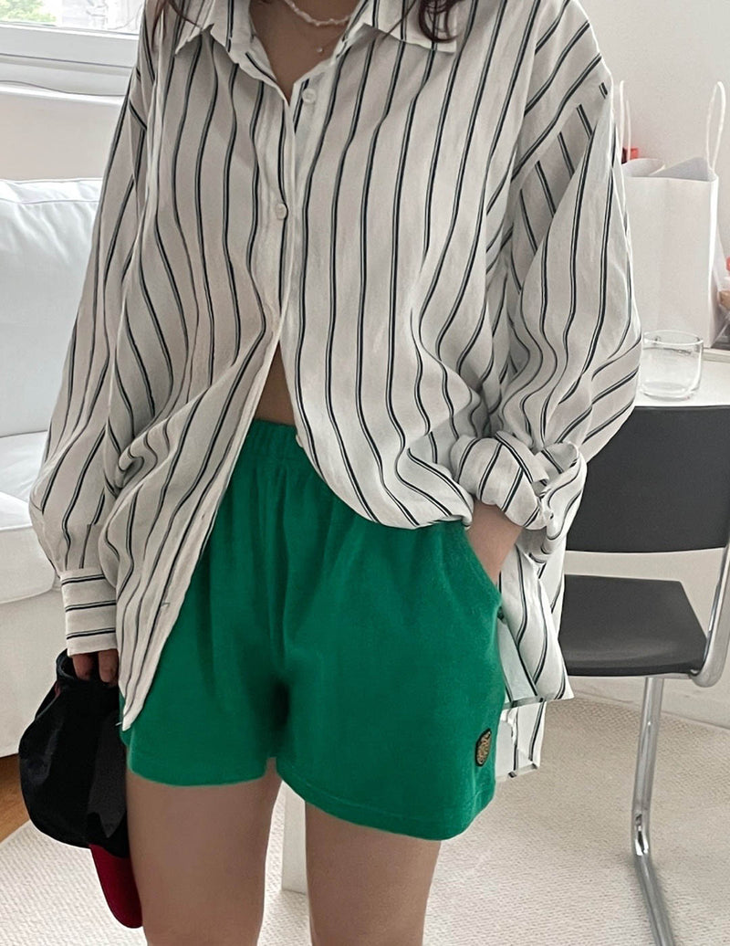 LYRA STRIPE SHIRT DARK GREEN