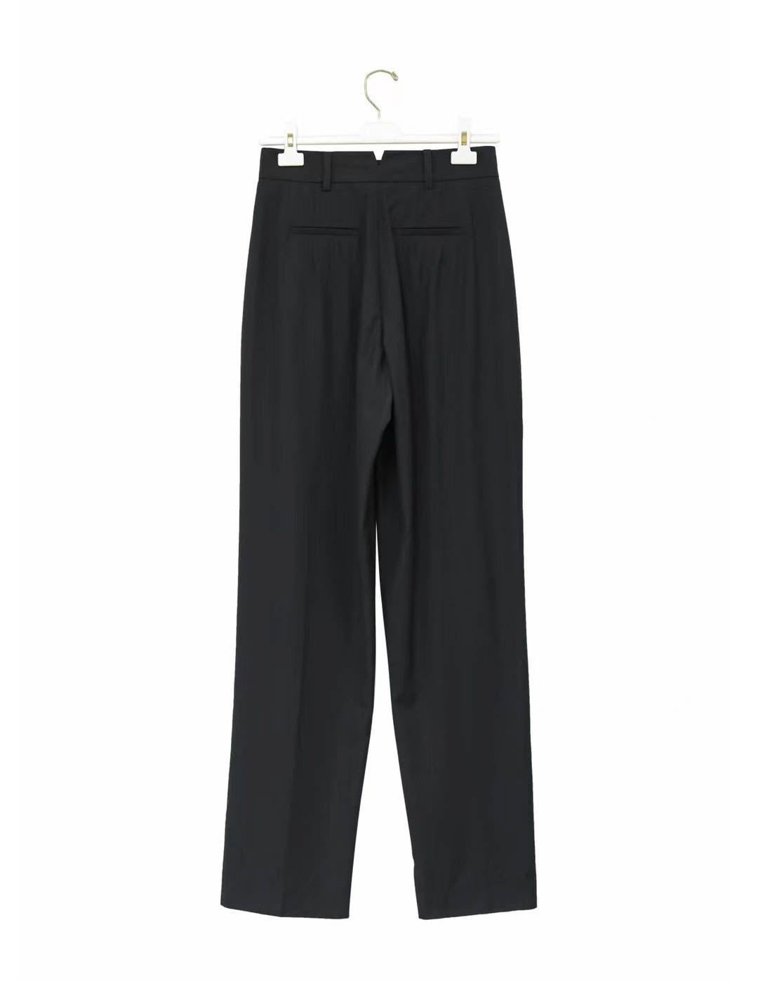 PLEATED WIDE LEG TROUSERS BLACK – SANNA New York