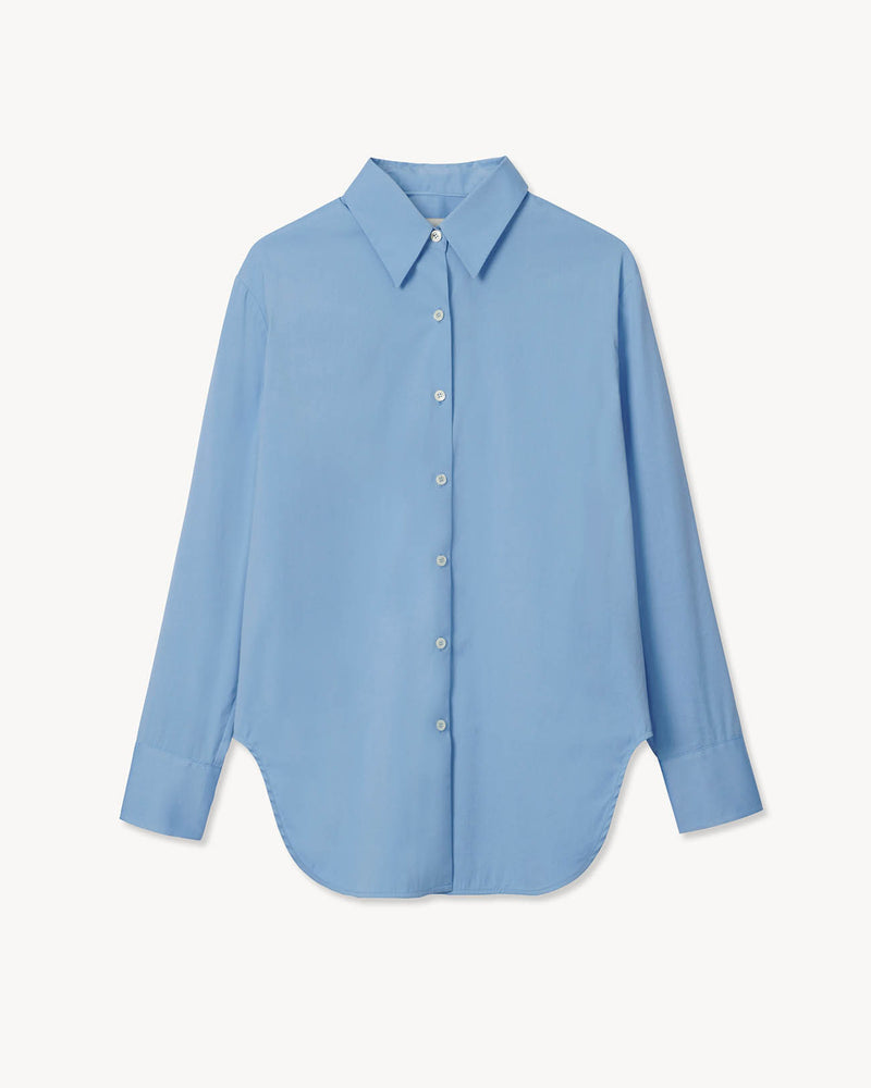 Poplin Classic Shirt Royal Blue – SANNA New York